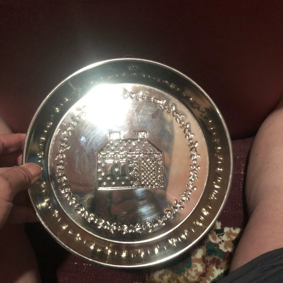 Vintage copper jello mold, brass hook, tin lining- kitchen wall display - used - Picture 6 of 8